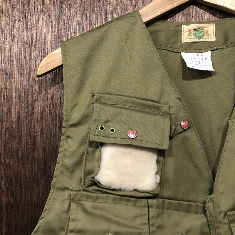 Ideal Vintage Fishing Vest Green XL Deadstock アイディール 社