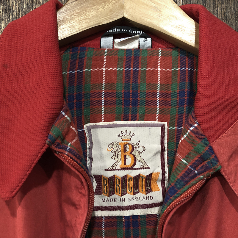 Baracuta G9 Harrington Jacket Scarlet Red Cotton 100% Early Aero