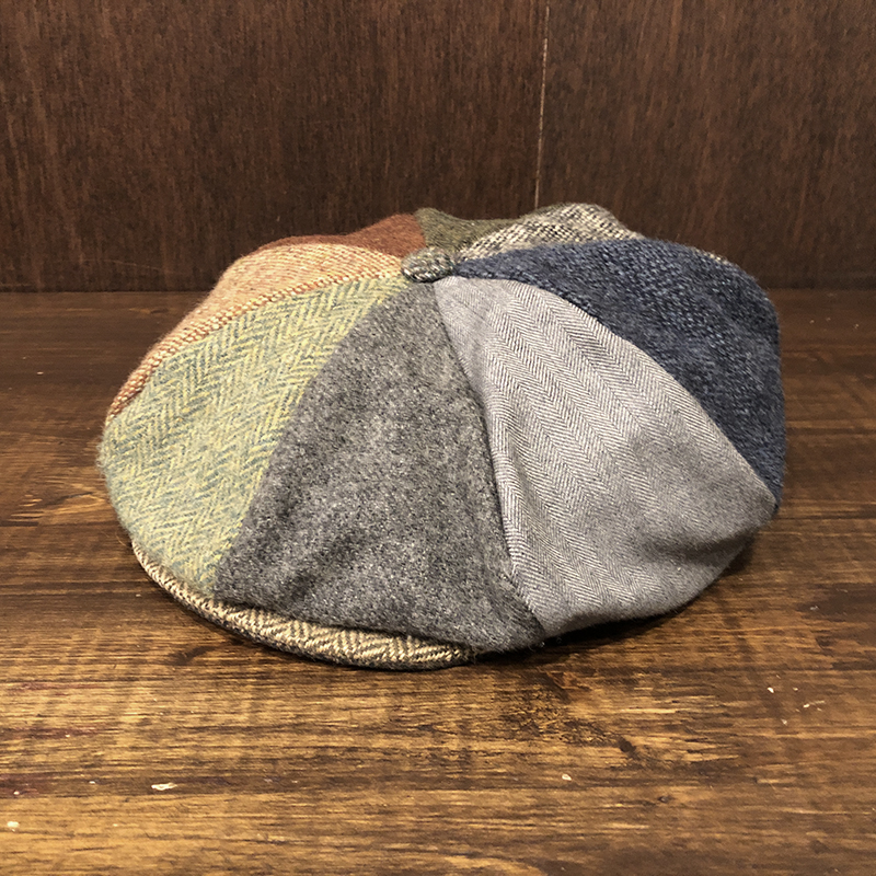 Hanna Hats Donegal Tweed Multi Color Newsboy Retro Cap Hat L Made