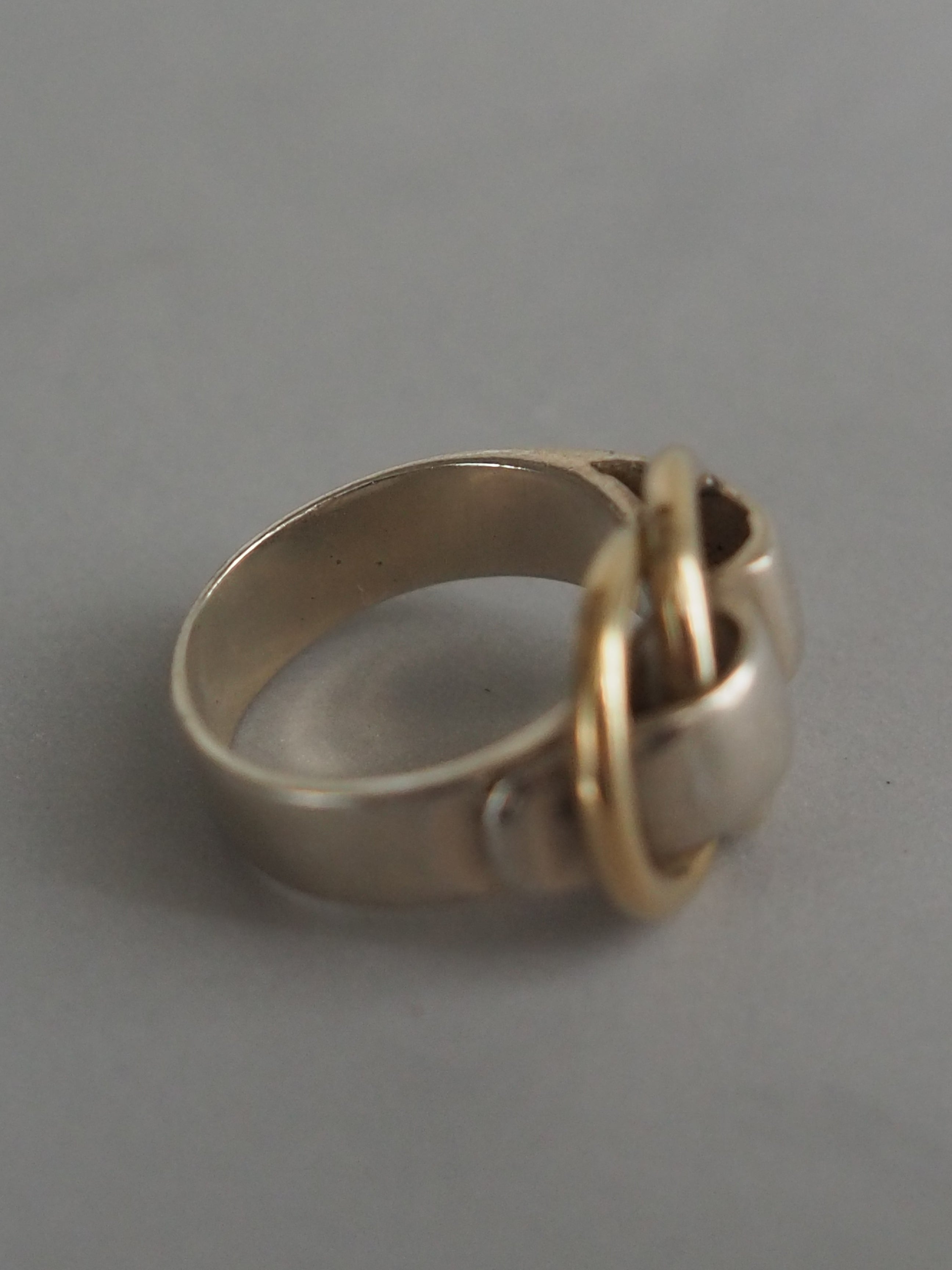 VINTAGE HERMES ヴィンテージ エルメス ドゥザノー リング コンビ 8号