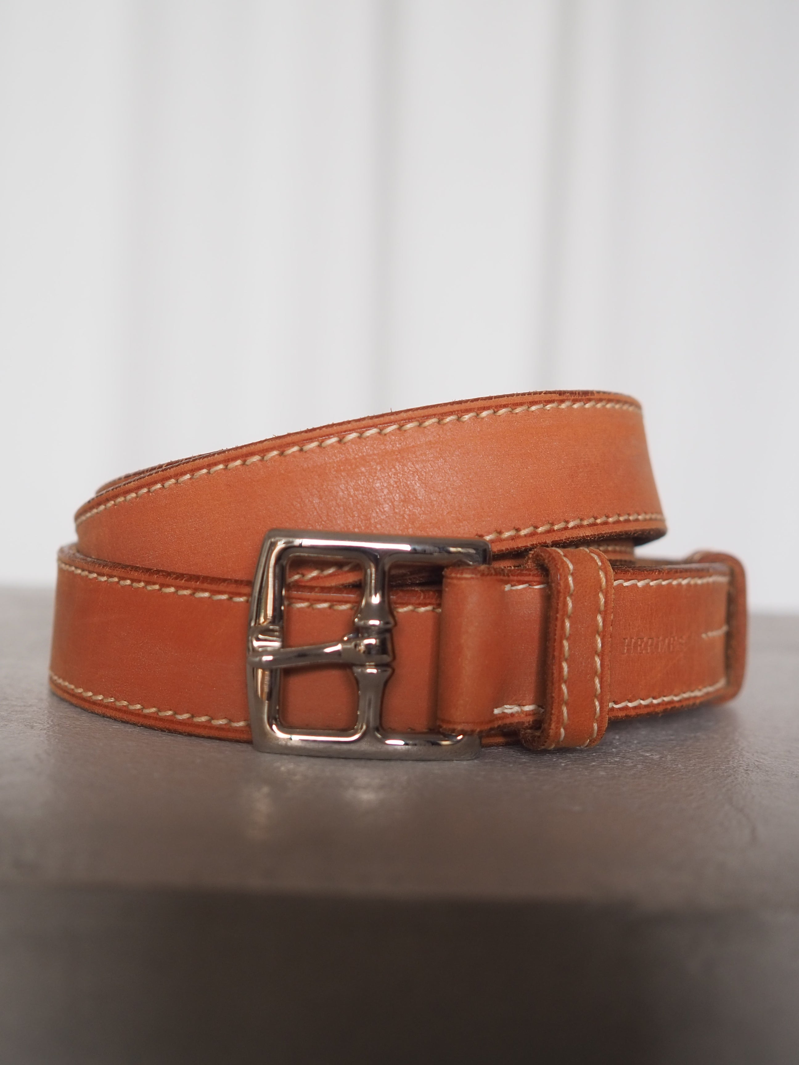 HERMES エルメス エトリヴィエール ベルト 二連 マルジェラ期 シルバー