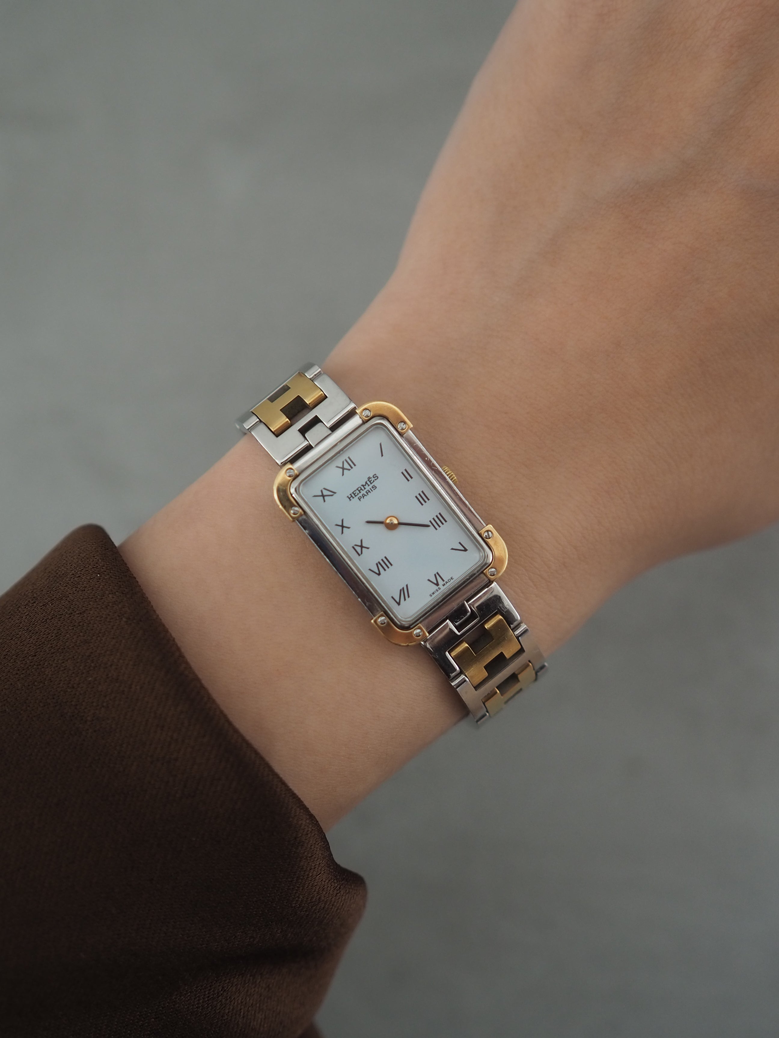 HERMES エルメス クロアジュール ウォッチ 腕時計 シルバー ゴールド