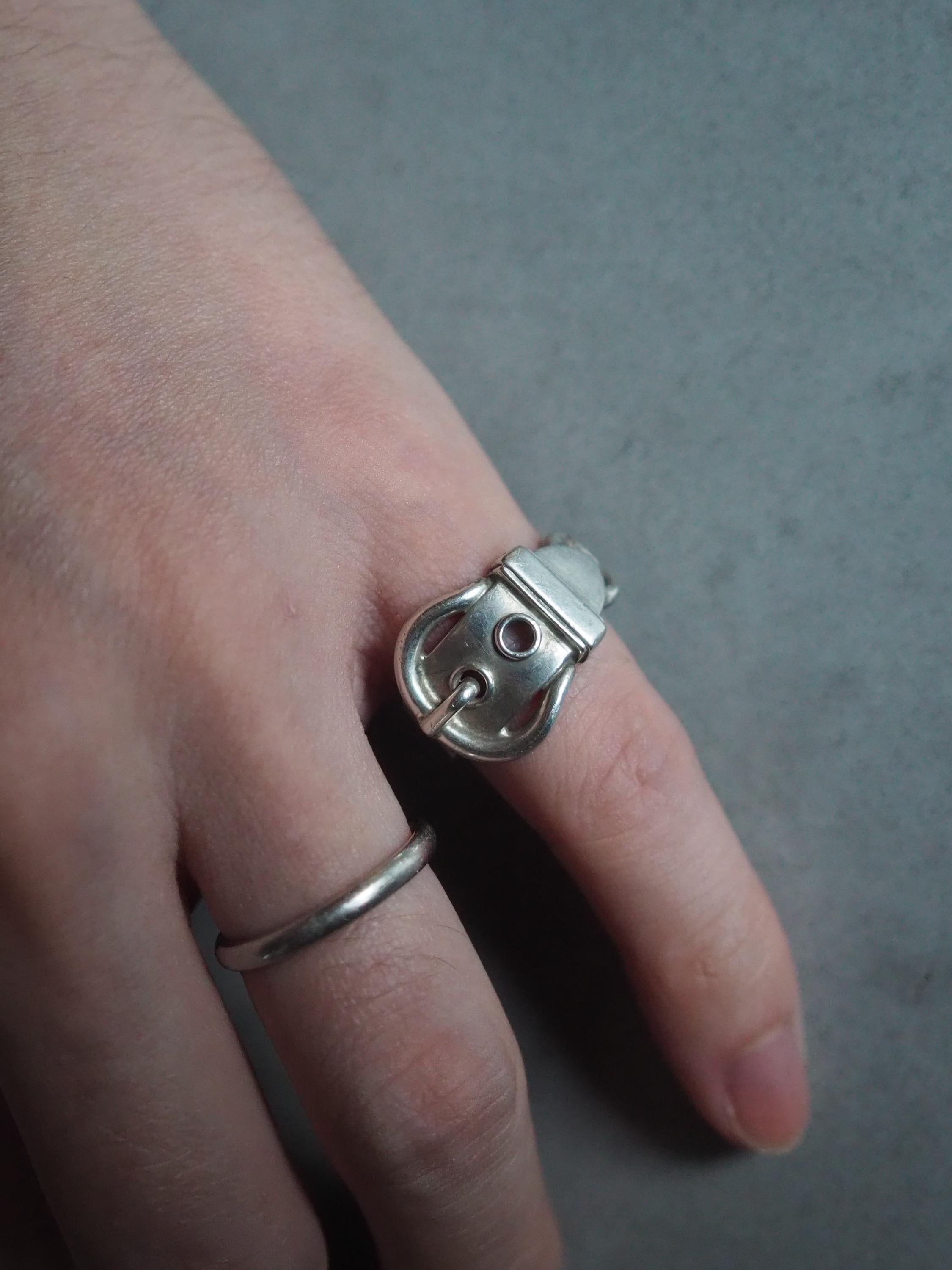 HERMES エルメス ブックルセリエ リング サイズ 11号 シルバー