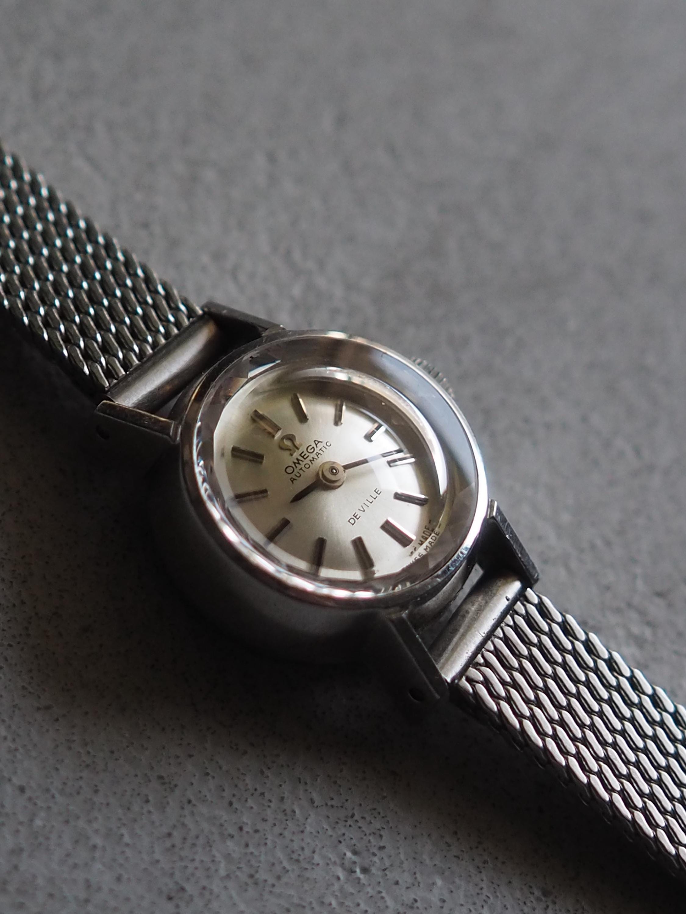 OMEGA オメガ DE VILLE デビル カットガラス ウォッチ シルバー