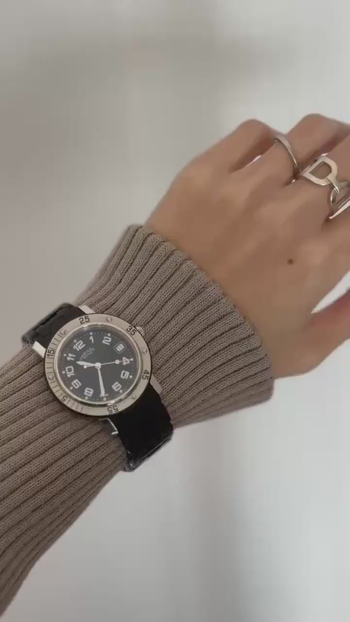 HERMES エルメス クリッパー ダイバー ウォッチ 腕時計 シルバー