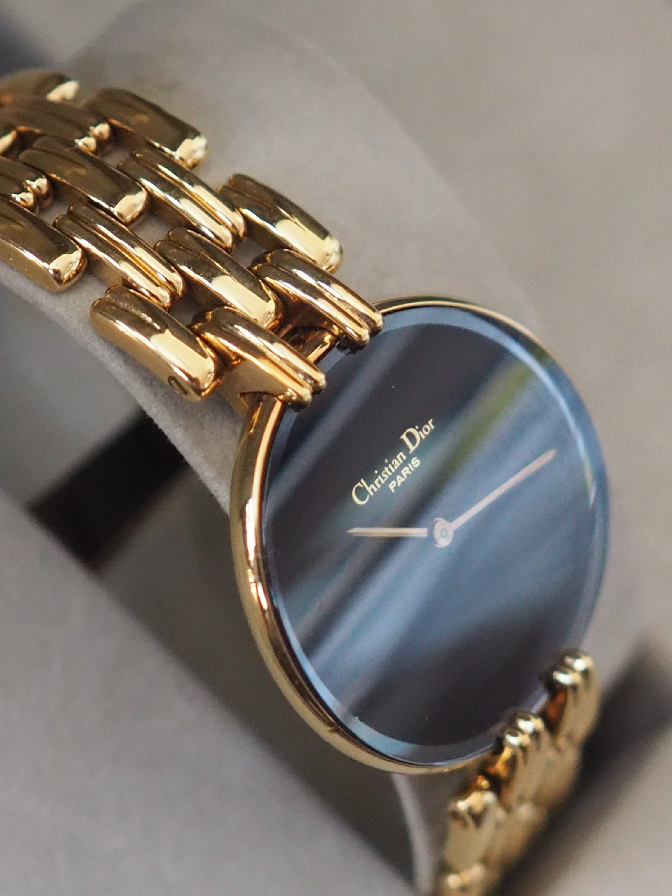 Christian Dior ブラックムーン バキラ ウォッチ 腕時計 ゴールド