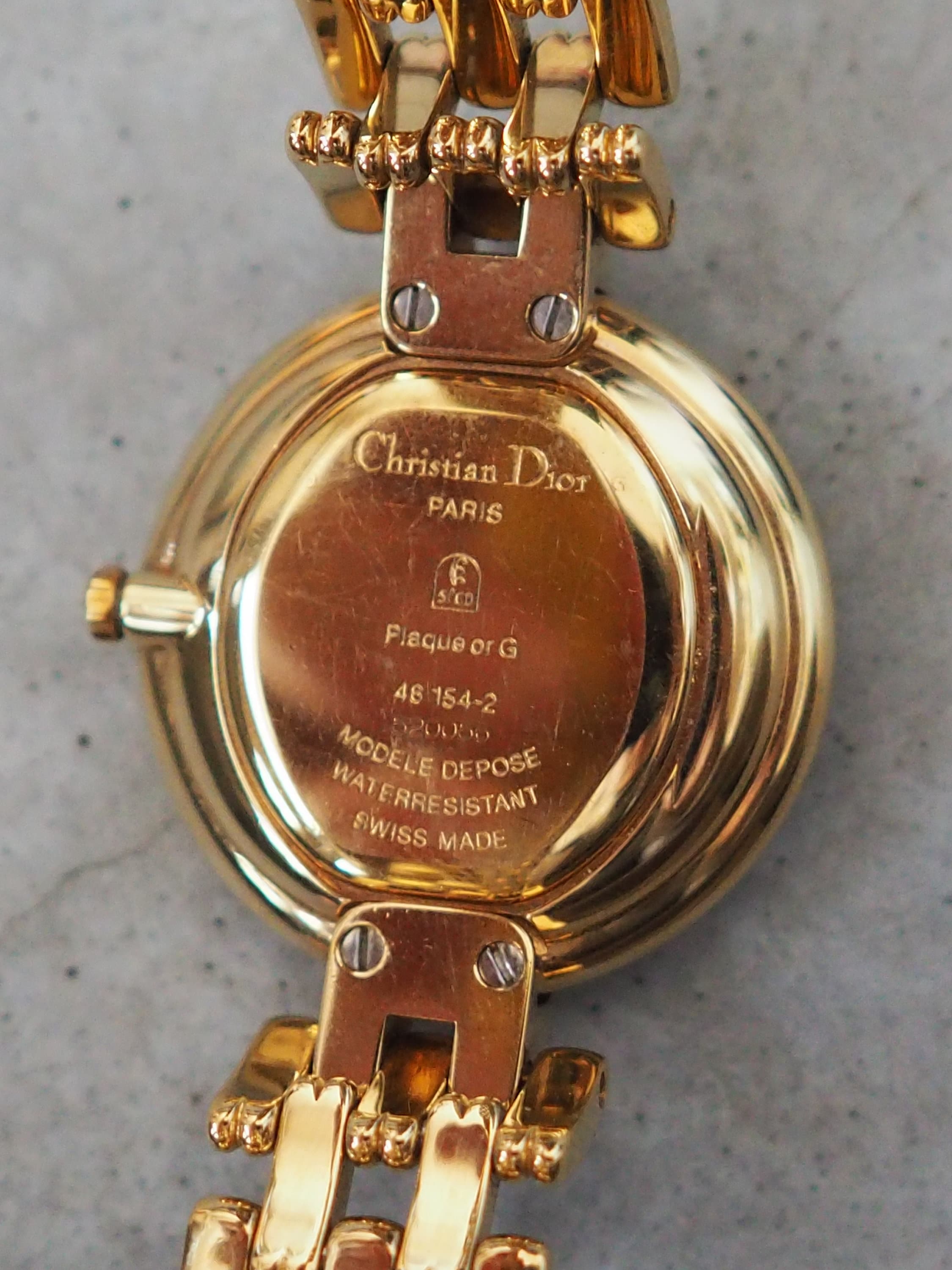 Christian Dior ブラックムーン バキラ ウォッチ 腕時計 ゴールド