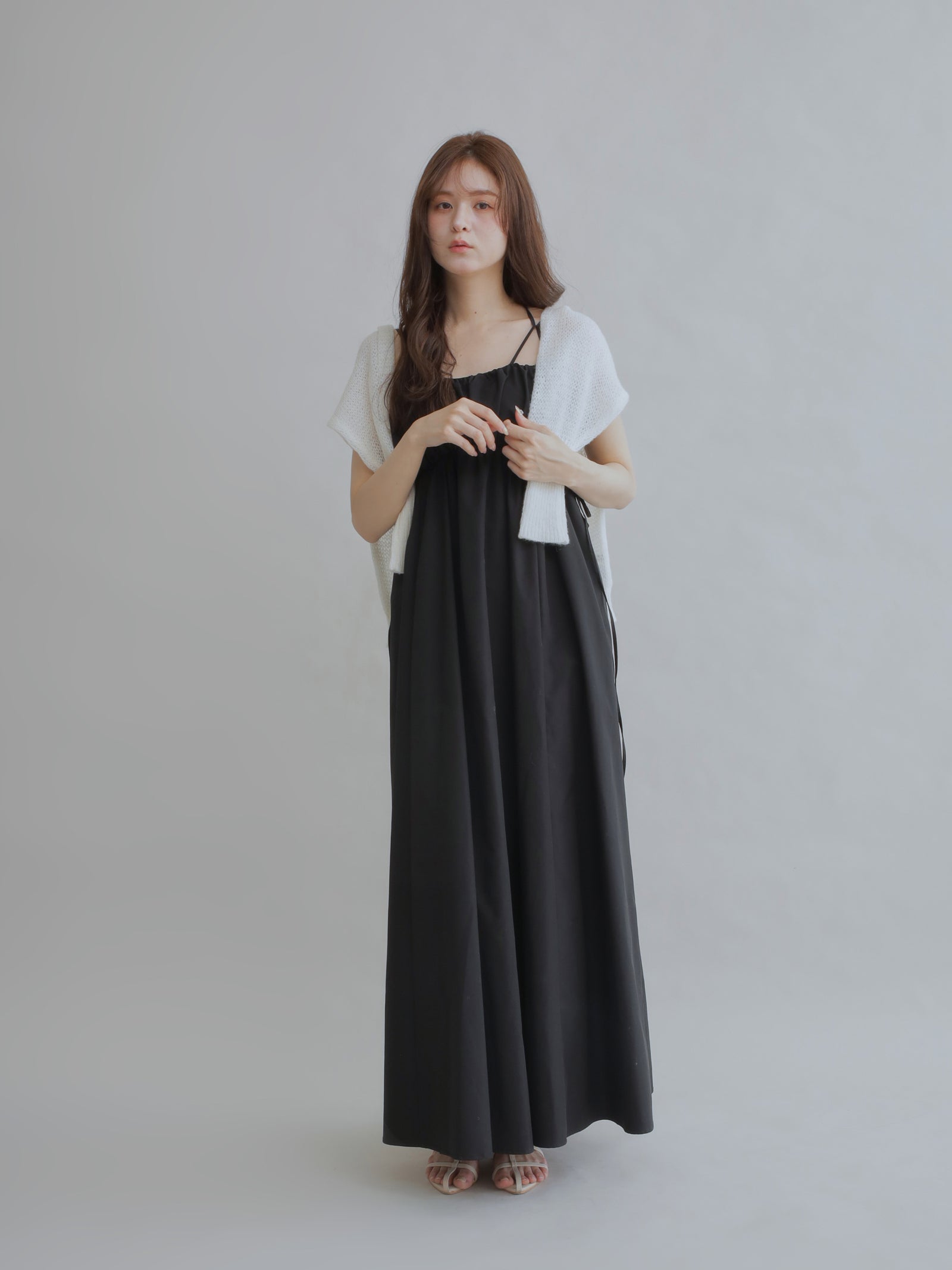 リゾートギャザーワンピース