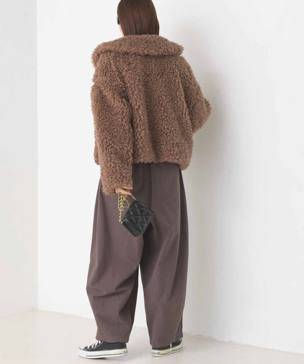 OMNES】プードル衿付きファージャケット【1523-7188】