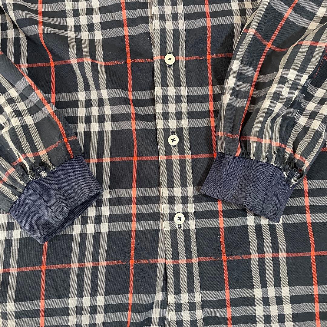90s BURBERRY バーバリー 長袖シャツ チェック柄 サイズM – OMNISTYLE