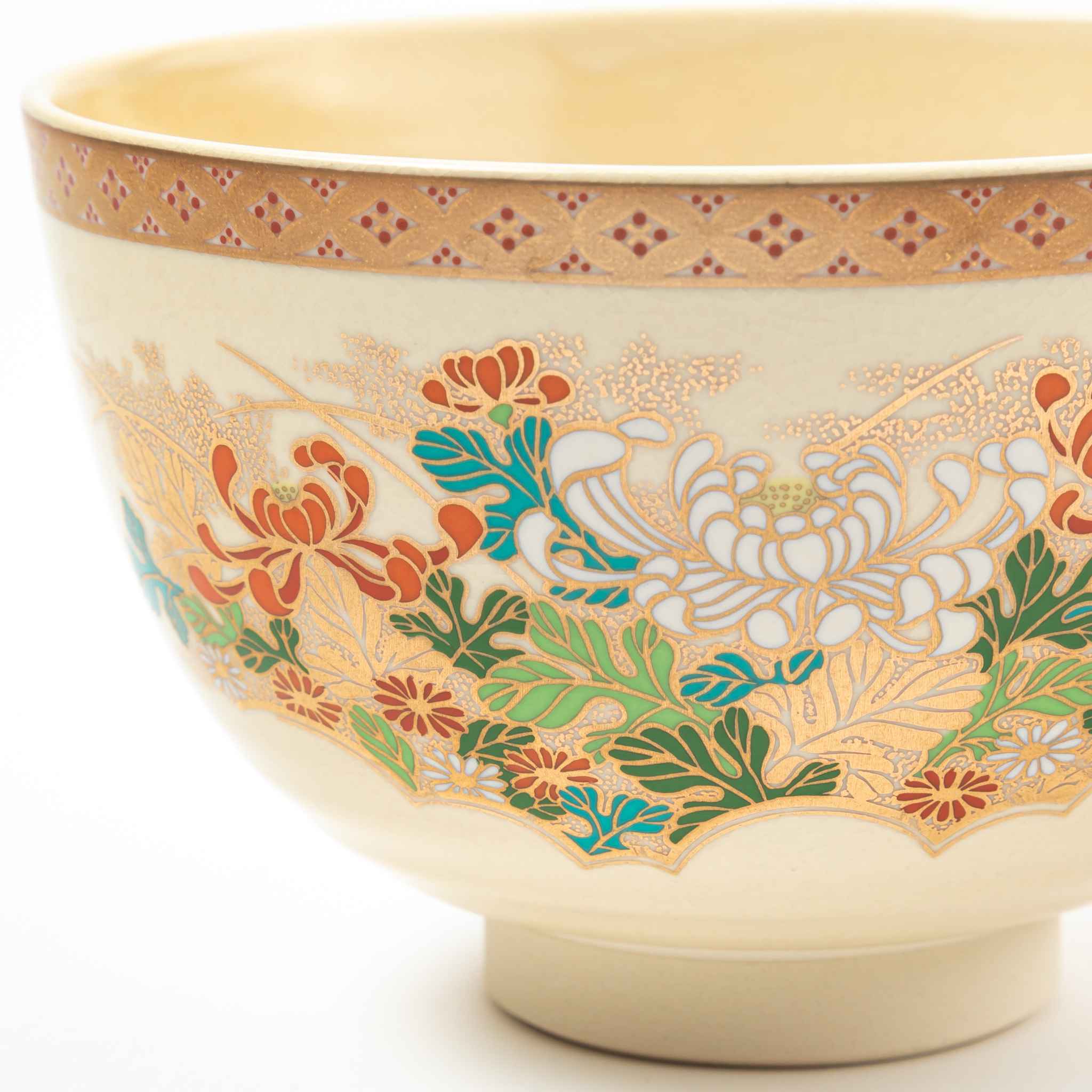 Satsuma Matcha Bowl Chrysanthemum - Eiko Miyaji – omakase
