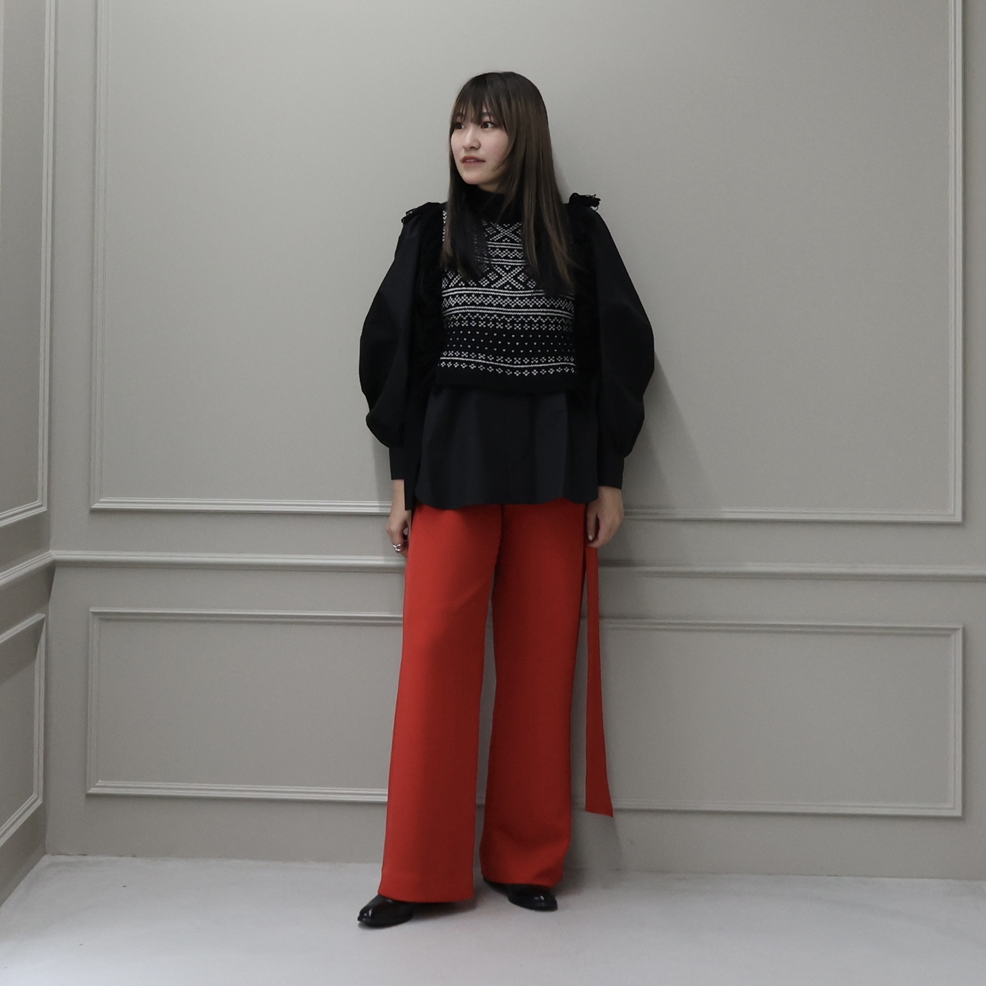 HYKE(ハイク)】 NORDIC FRINGE SWEATER VEST｜パリゴ尾道店｜尾道本