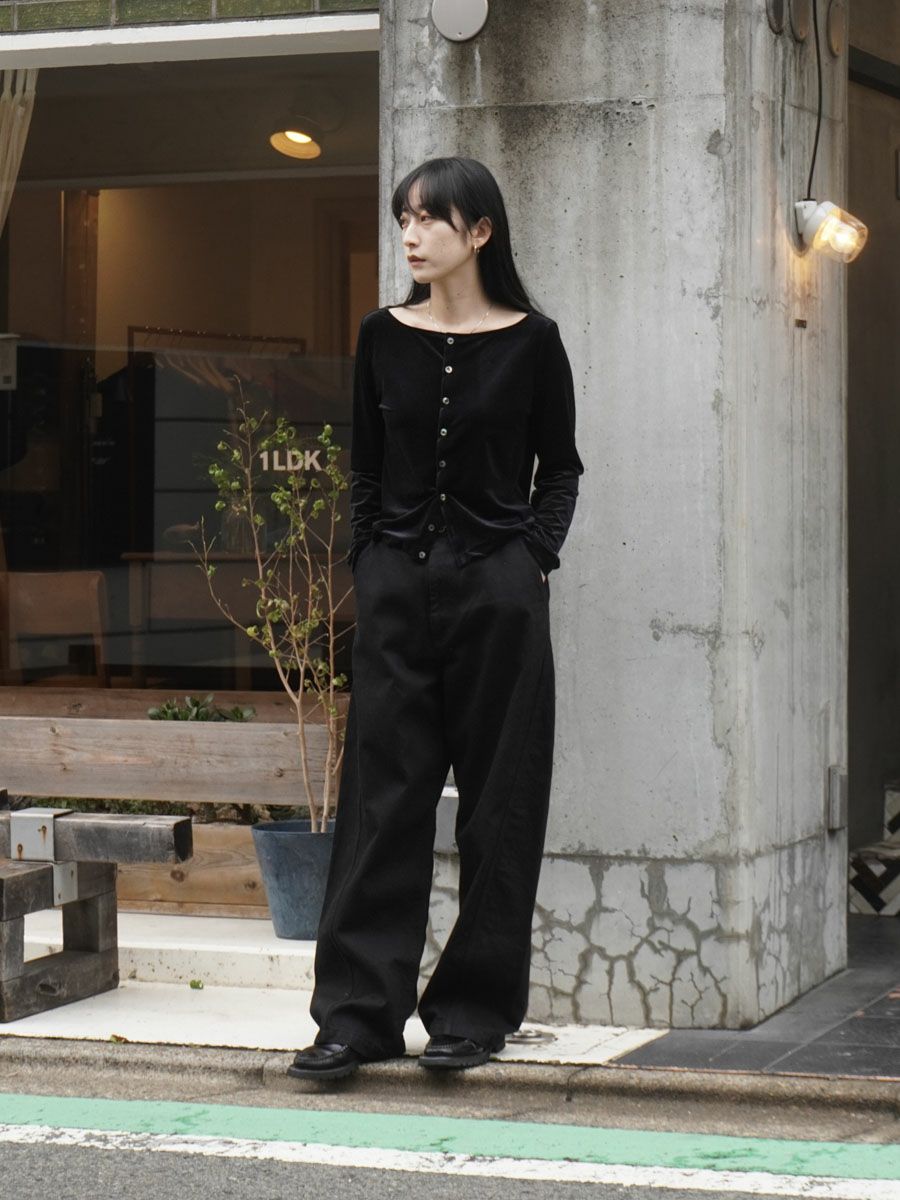 DENIM CURVE PANTS[BLACK] | 1LDK (ワンエルディーケー) 公式サイト