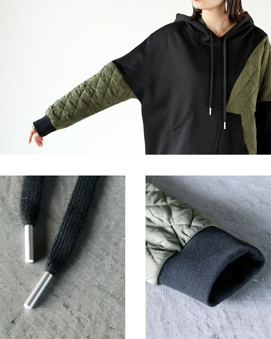 スウェット×キルティング 異素材ドッキングパーカー – ONE PEACE ONLINE