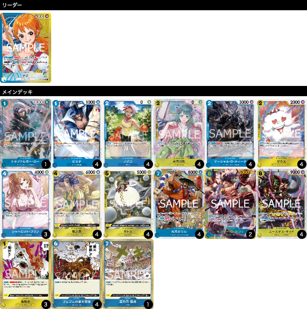 青黄ナミの優勝デッキレシピを紹介【ONE PIECEカードゲーム