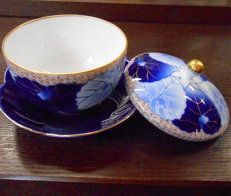 愁海棠】高級蓋付湯のみ5客セット|有田焼の老舗-香蘭社オンラインショップ