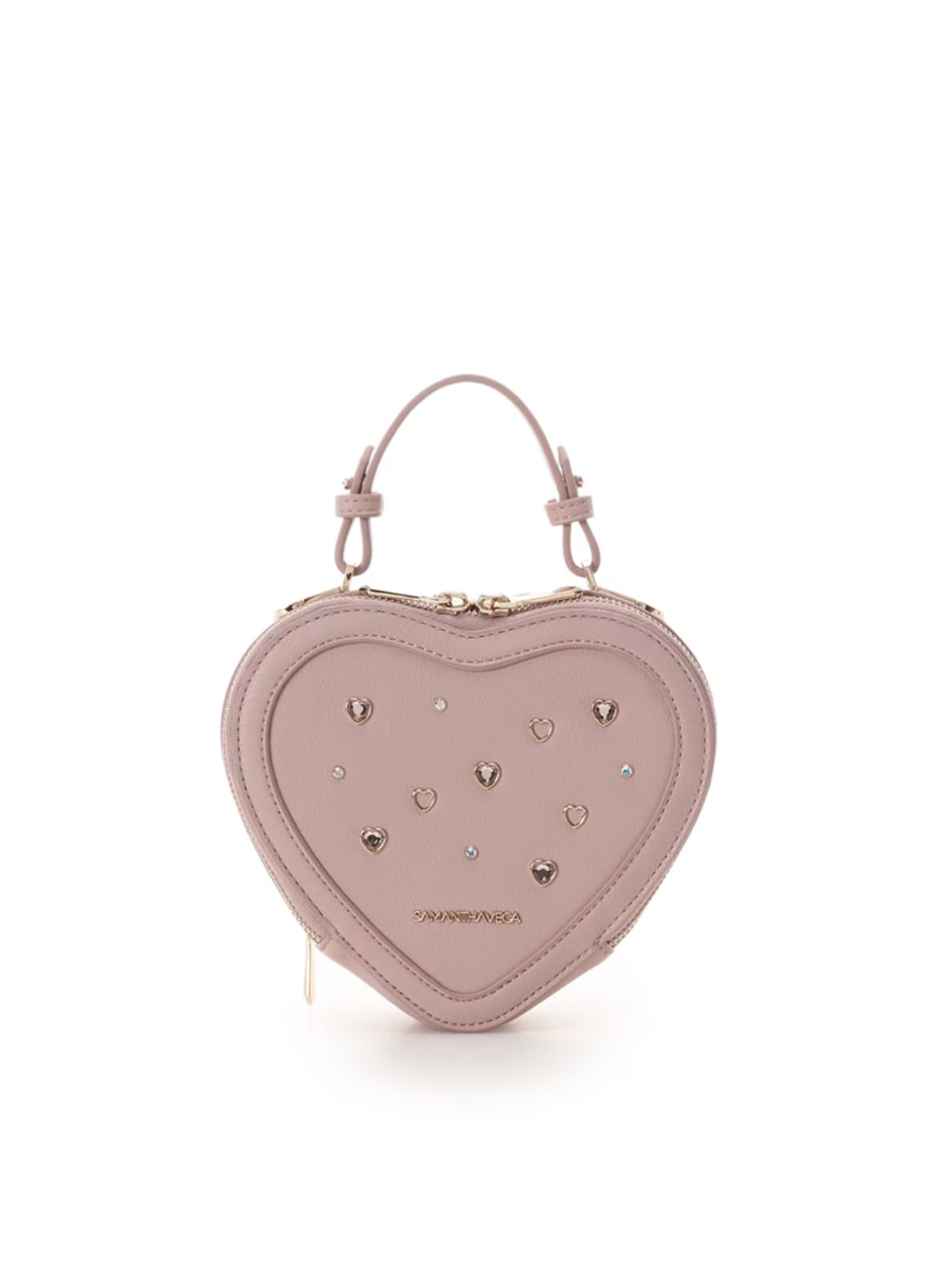 ビジューハート型ショルダーバッグ【ピンク】(ピンク)｜ サマンサベガ