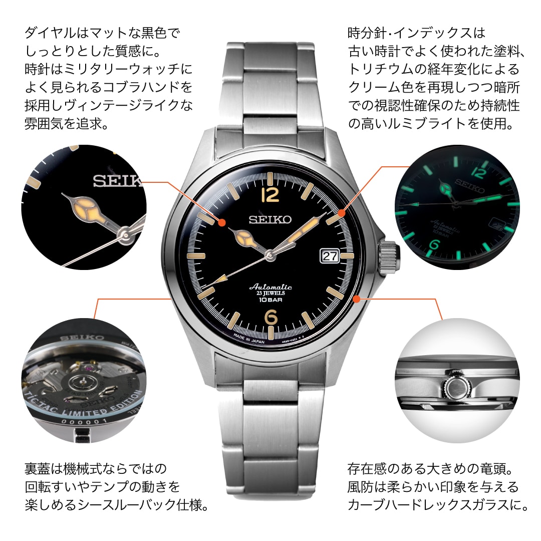 SEIKO×TiCTAC】 記念コラボレーション SZSB006 ブラック｜ チック