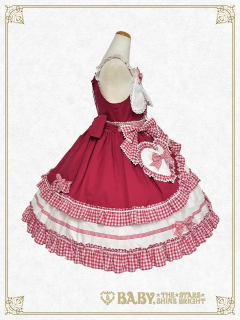 うさくみゃちゃんのLovely Cafe ジャンパースカート（エンジ）(エンジ