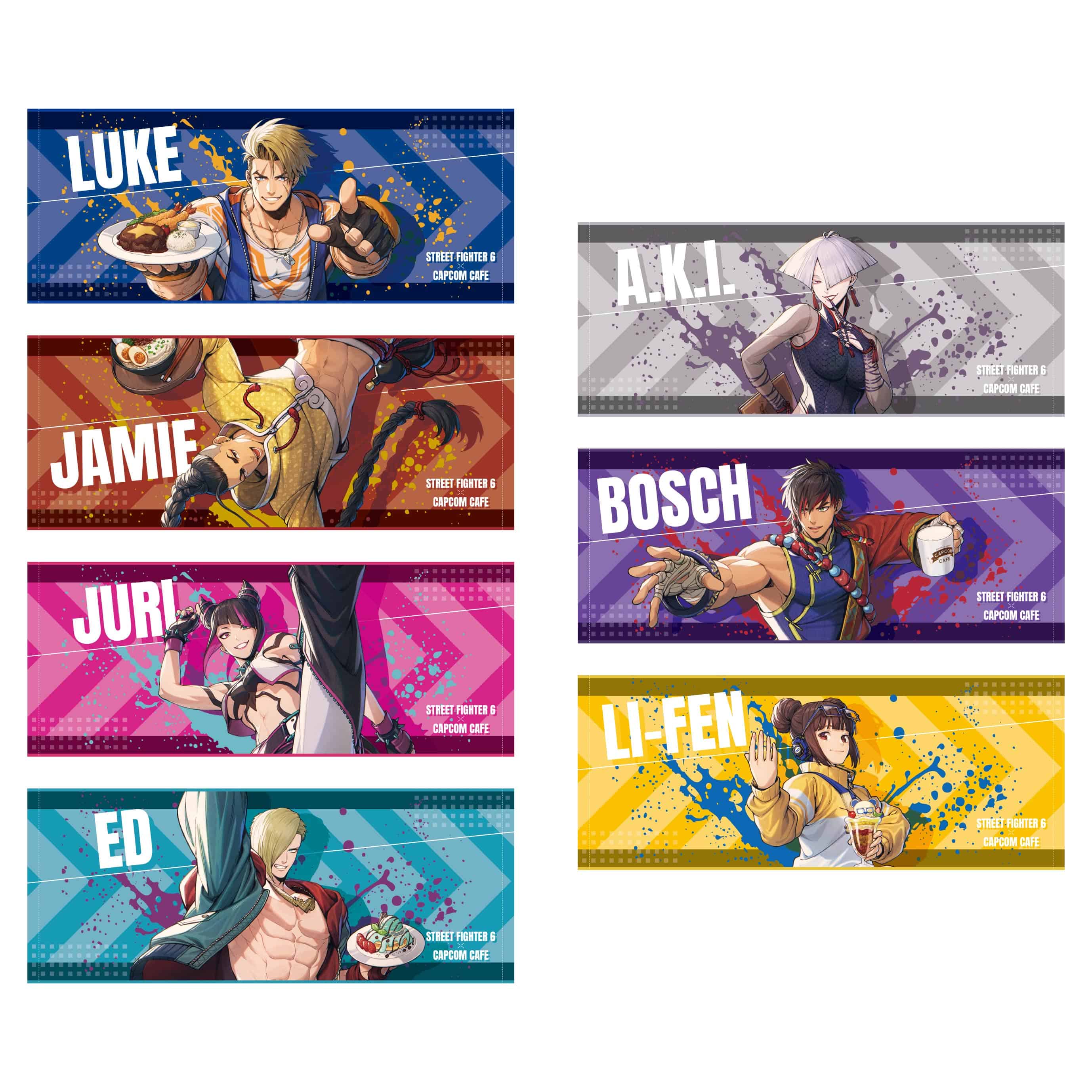 カプコンカフェ×ストリートファイター6 フェイスタオル(全7種