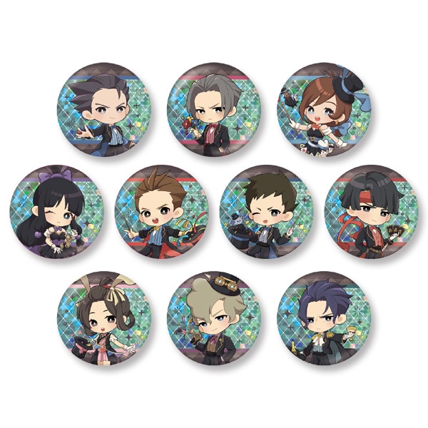 カプコンカフェ×逆転裁判&大逆転裁判 3rd きらきら缶バッジ