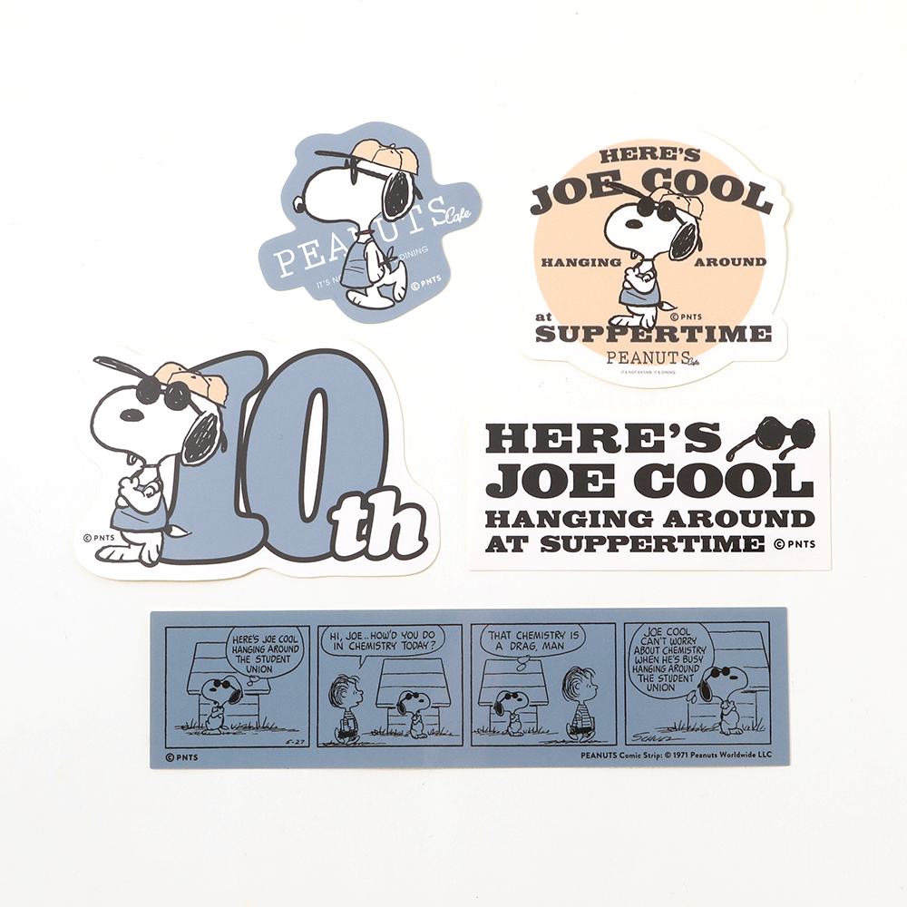 10th anniversary ステッカーポーチセット ジョー・クール – PEANUTS
