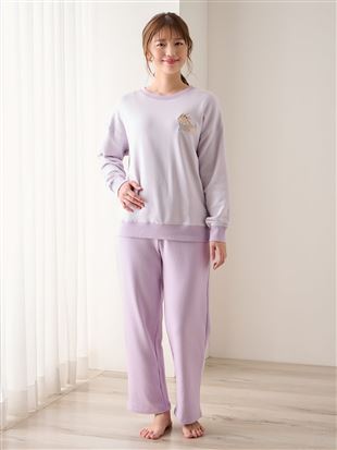 温度調整]裏毛おねむアニマル刺繍パジャマ: ルームウェア(部屋着