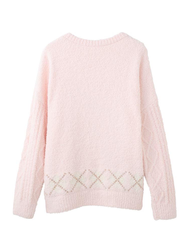 厚手モールアーガイルくま柄プルオーバー: ルームウェア(部屋着