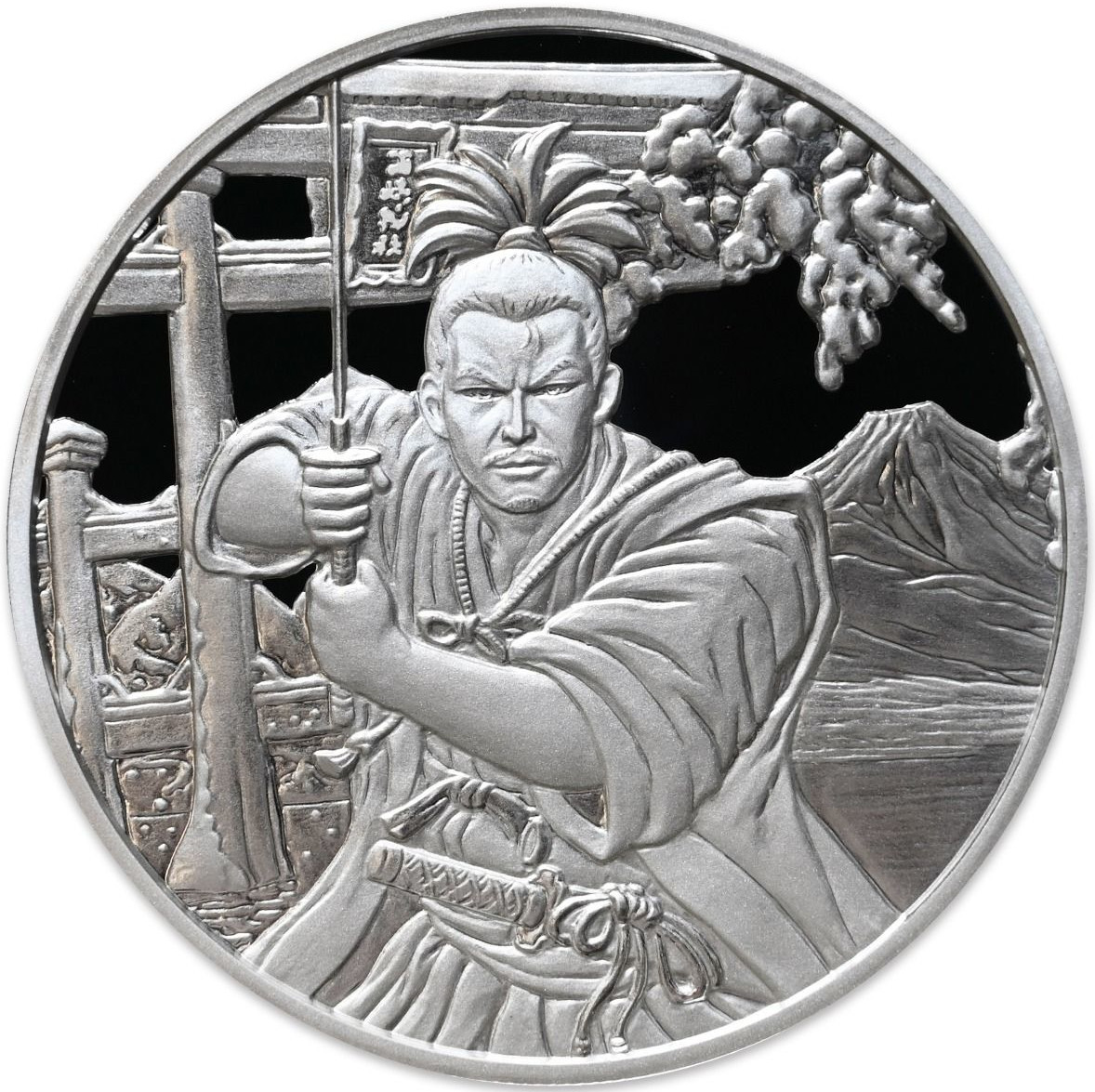 Silver Ounce 2022 Ancient Warriors - Samurai, Coin from Fiji