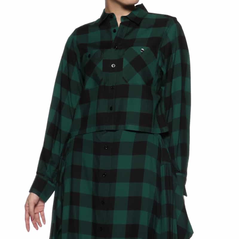 HYKE ＜ハイク＞ チェック柄クロップドシャツ（2245756）｜HYKE(ハイク