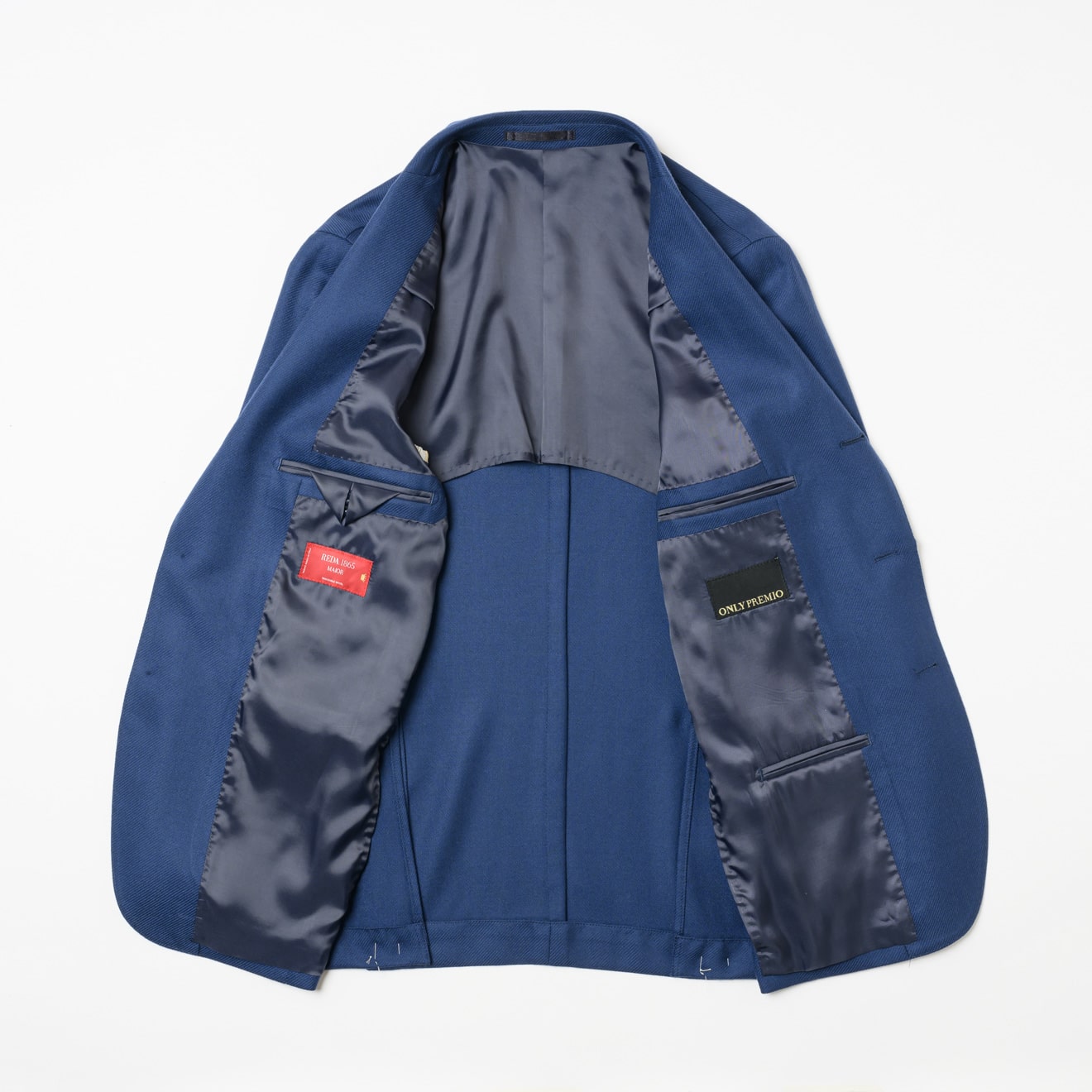 伊レダ社 ウールカシミヤジャケット ブルー無地 | ONLY ONLINE STORE