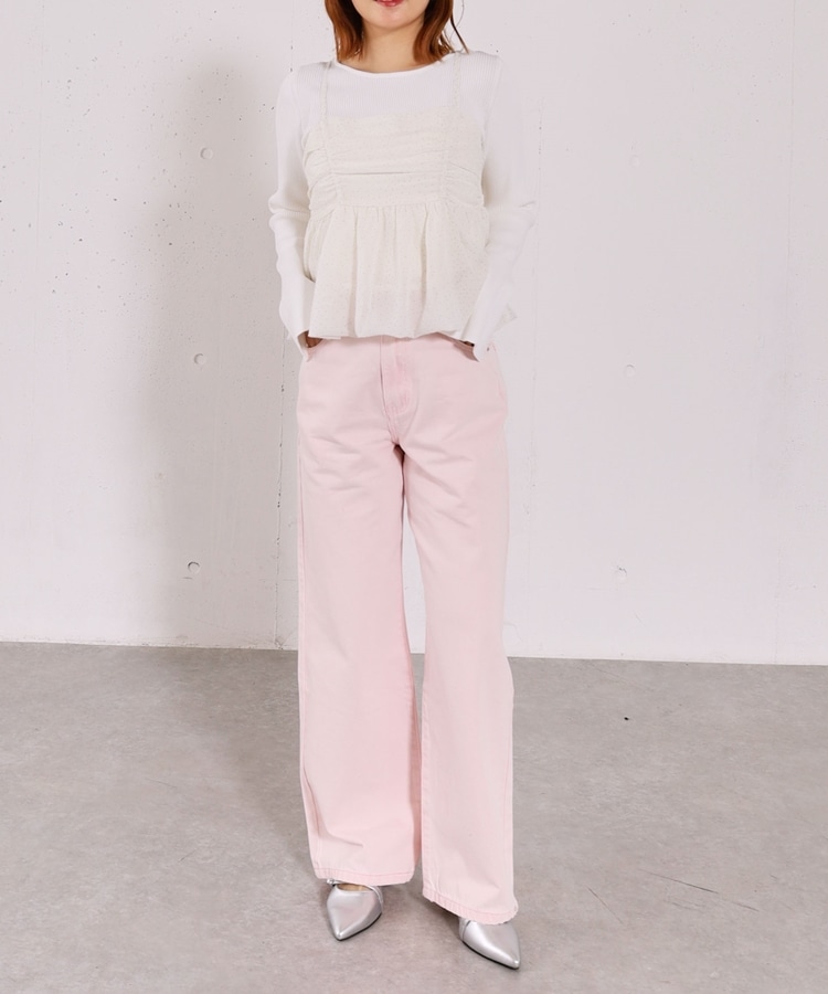 アソートバルーンビスチェ×リブニットプルオーバーSET(M YELLOW