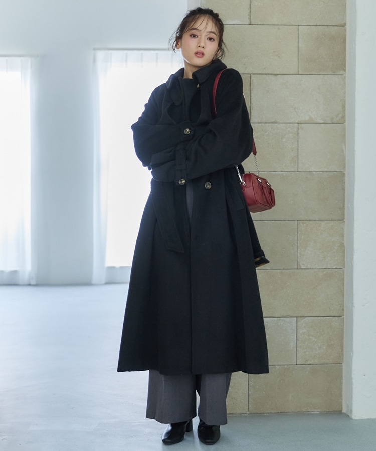 2wayウールトレンチコート(M BLACK): アウター｜PMbox P&M