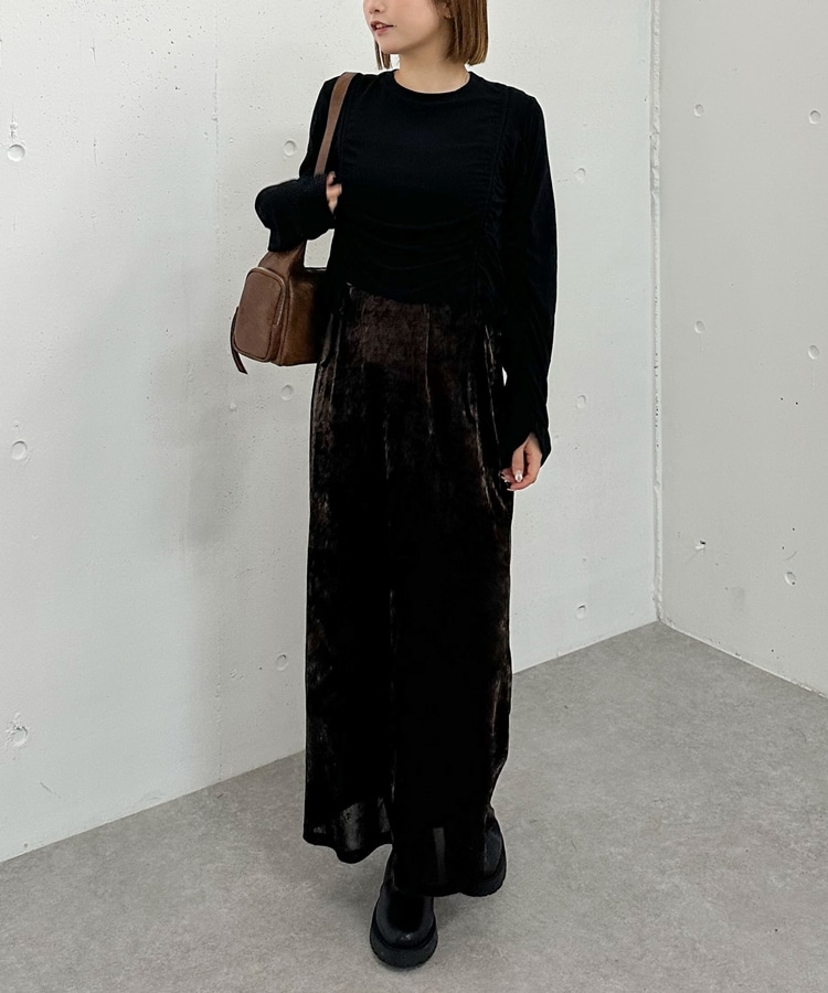 メッシュベロアナロースカート(M BROWN): スカート｜PMbox P&M