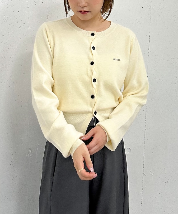 クロスボタンニットカーディガン(M GREEN): トップス｜PMbox P&M