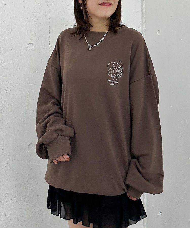 胸刺繍BIGスウェット(M BROWN): トップス｜PMbox P&M OFFICIAL