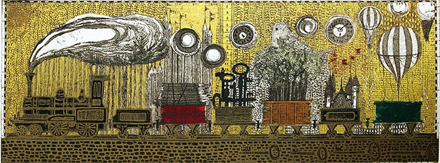 坪内好子 銅版画とガラス絵展 - 大阪中心 The Heart of Osaka Japan