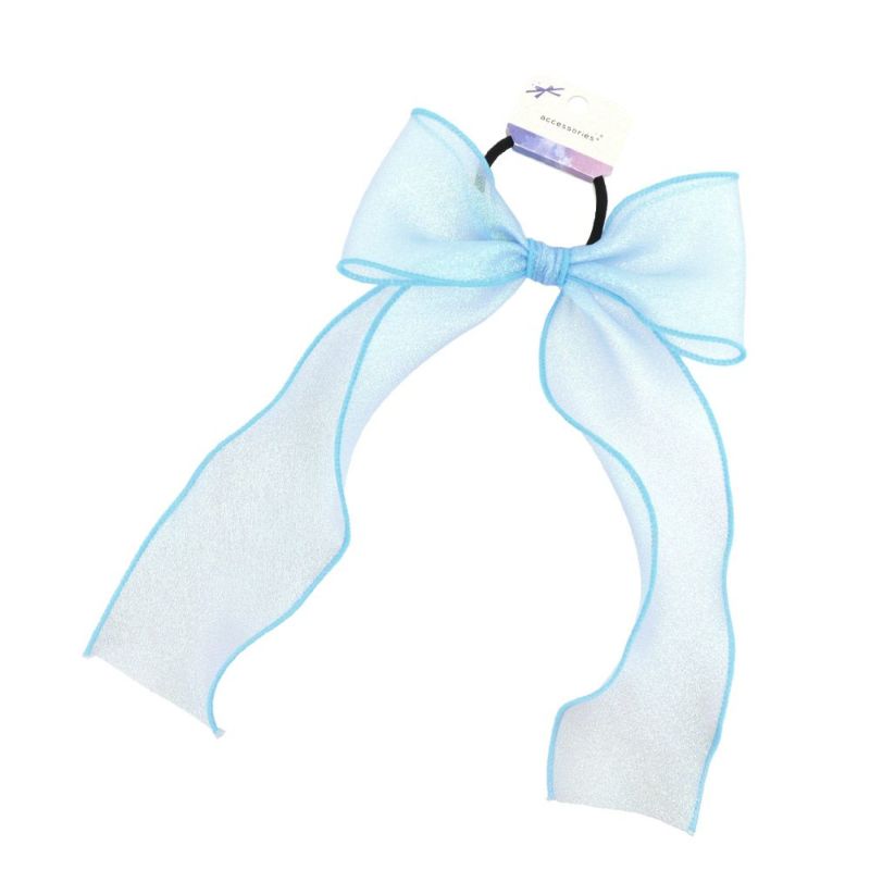 キッズアクセサリー シアーリボン パイピング オーロラ カラー