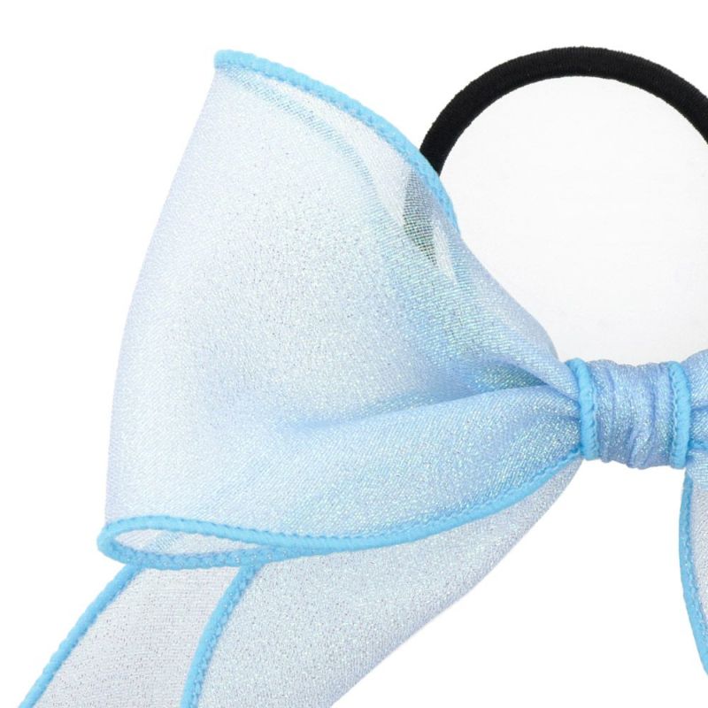 キッズアクセサリー シアーリボン パイピング オーロラ カラー