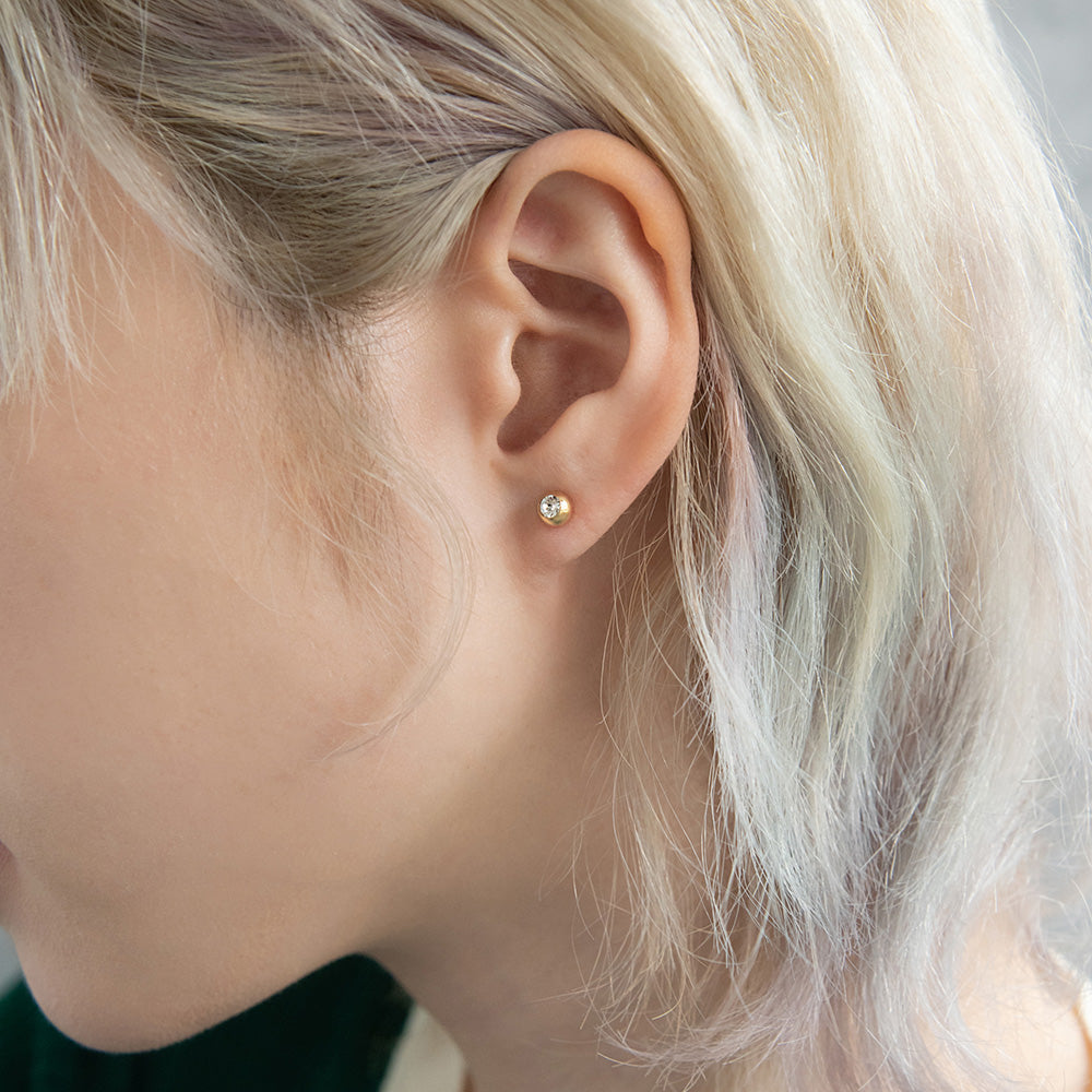 ボディピアス サージカルステンレス 316L ストーン 両ネジ式