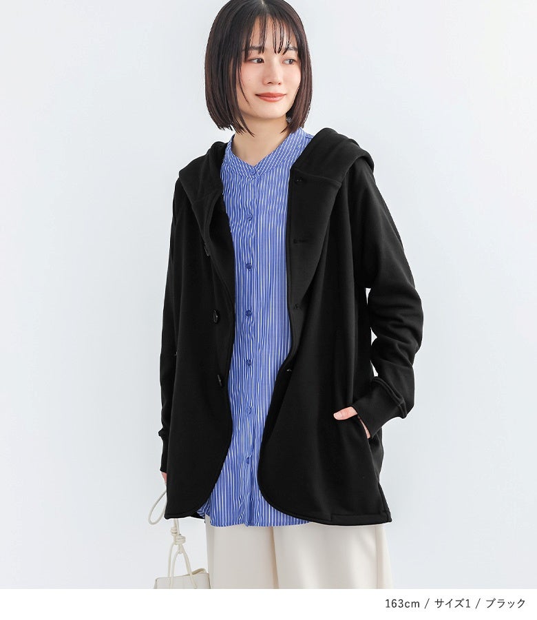 n'OrLABEL洗練フード付きデザインジャケット』