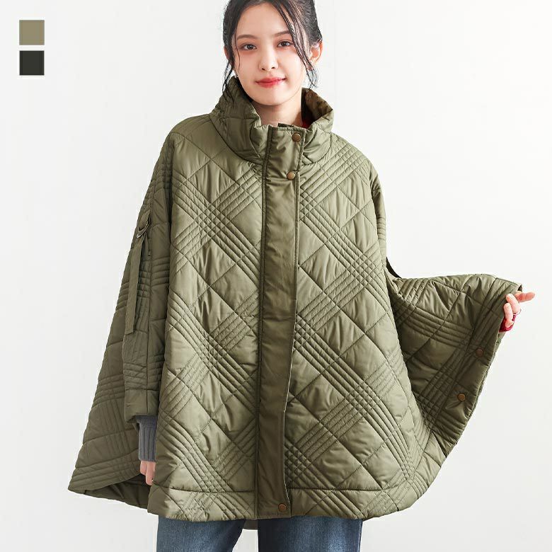 ソフトタフタキルティングポンチョ』