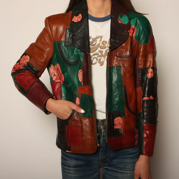 Vintage 70's Gandalf The Wizard Patchwork Leather Jacket – Opal