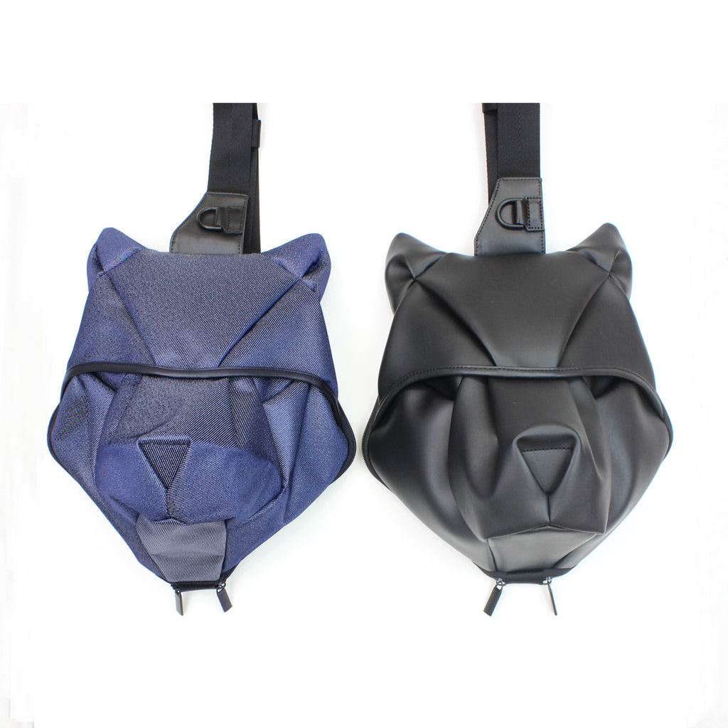 折り紙 メンズ ボディバッグ Origbag オオカミバッグ ブラック・デニム