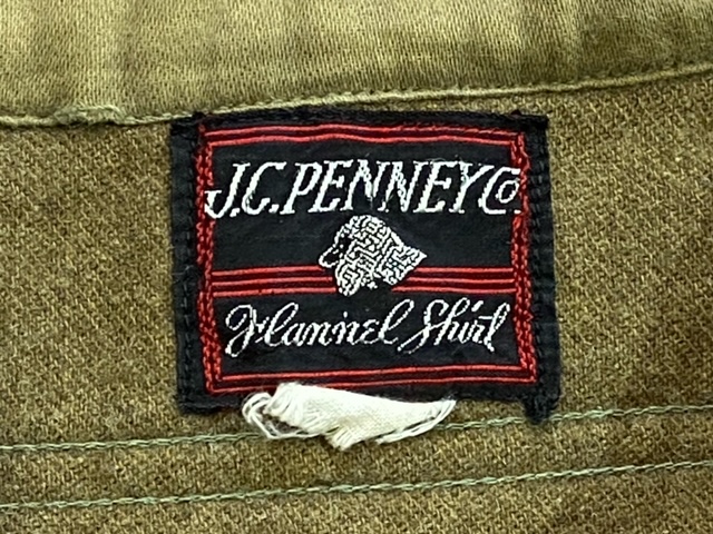 Special Vintage】1930s 《J.C.PENNEY》チンスト付きウールフランネル