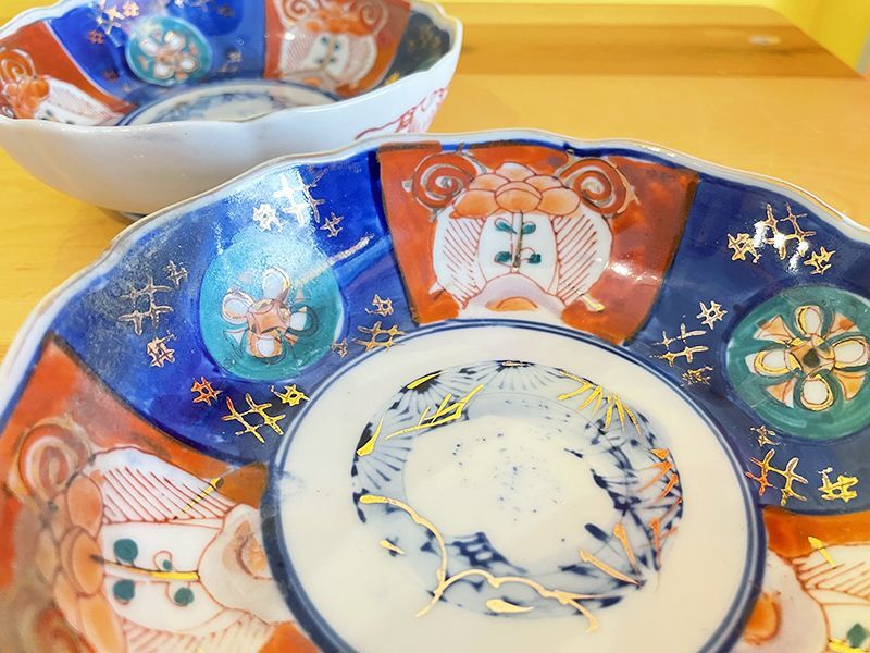 Oranzovy オンラインショップ】ヴィンテージ 明治時代 なます皿 金彩色