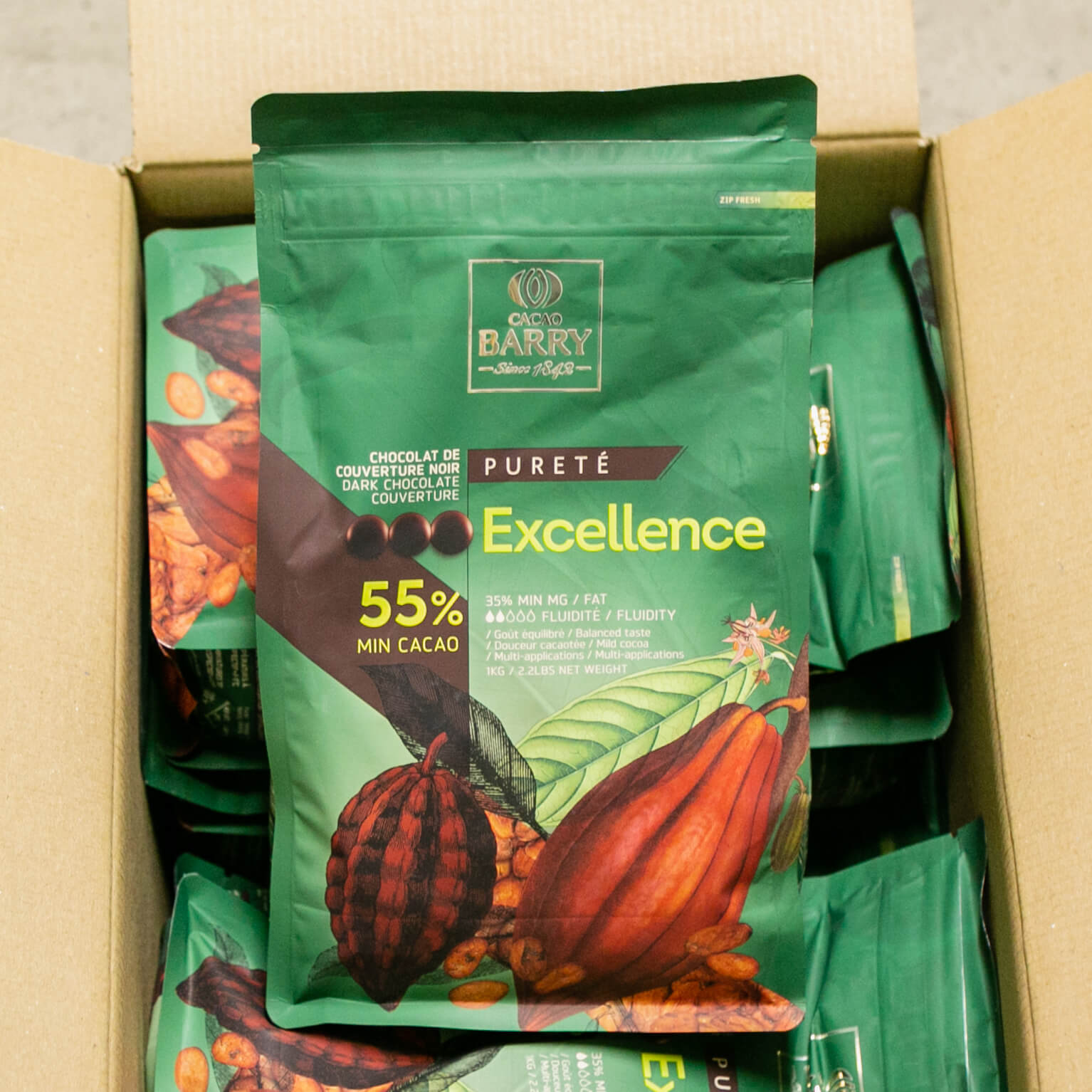 クーベルチュール ピストール エクセランス 55％ 1kg : バリーカレボー