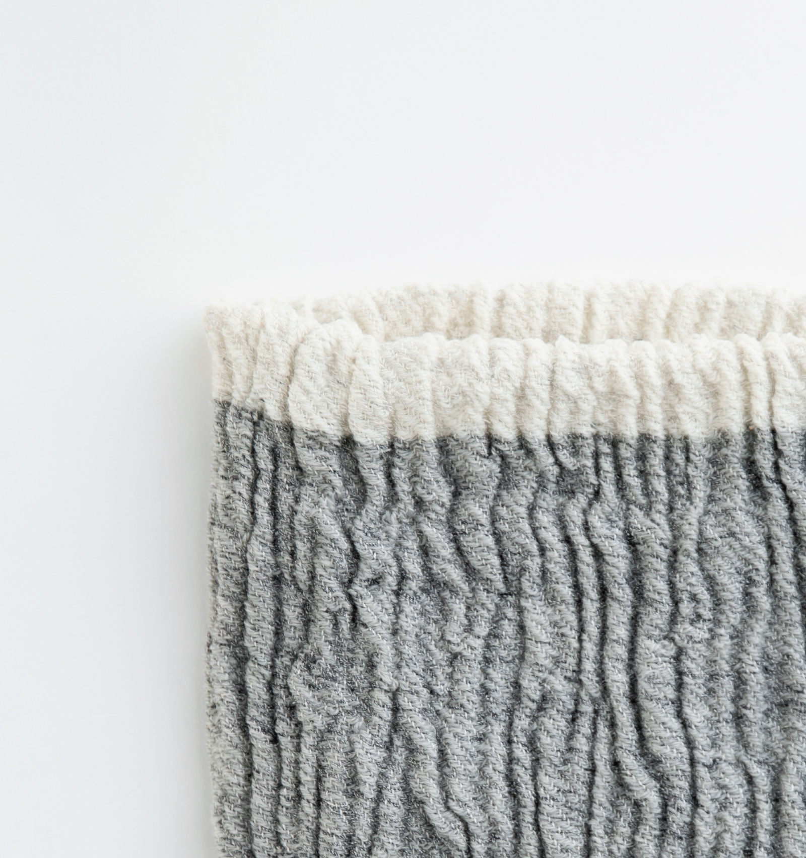 ウール ネックウォーマー 杢グレー×エクリュ | 【公式】工房織座