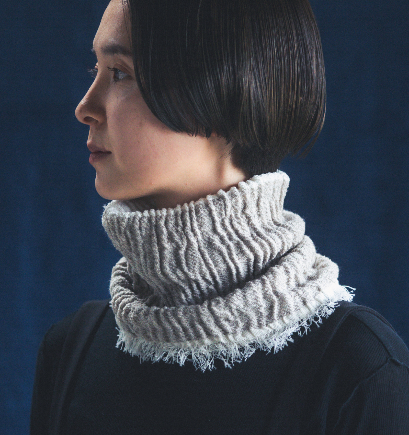 ウール ネックウォーマー 杢ベージュ×エクリュ | 【公式】工房織座