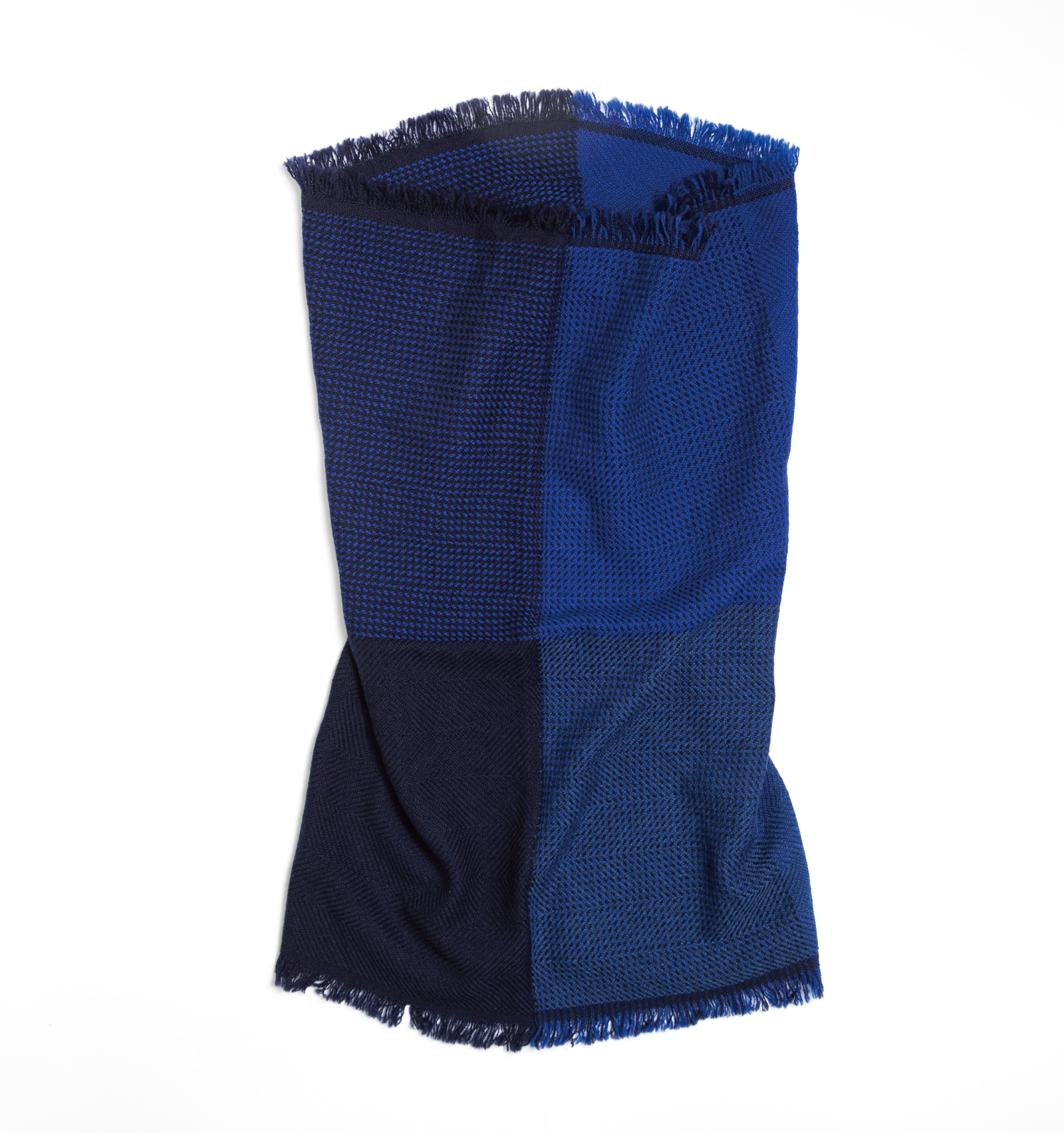 NECKABLE ウールスヌード クロスカラー ブルー | 【公式】工房織座